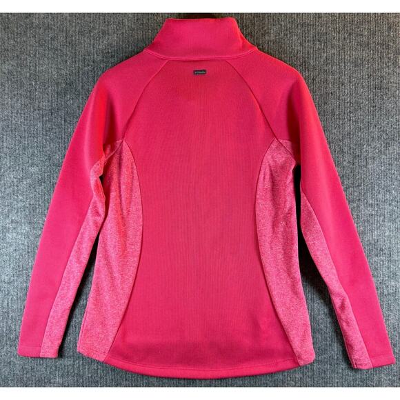 Women's Columbia Fleece Zipper Jacket Medium Punch Pink - Picture 3 of 3